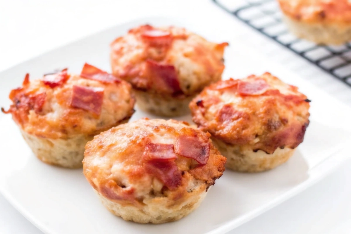 Turkey Meatloaf Muffins with Bacon