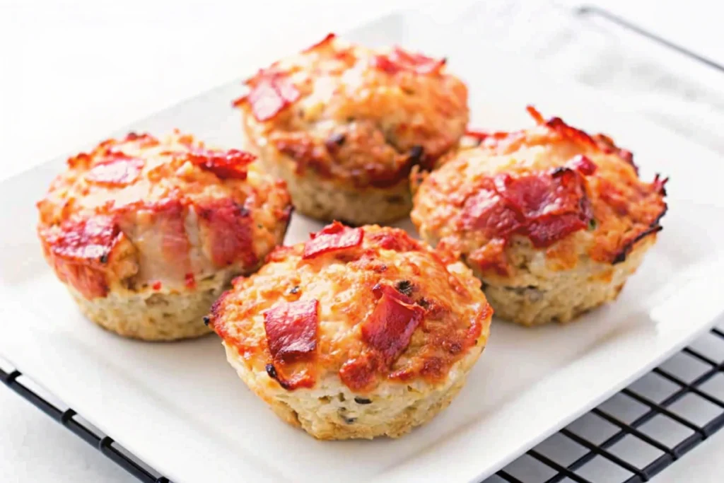 Turkey Meatloaf Muffins with Bacon