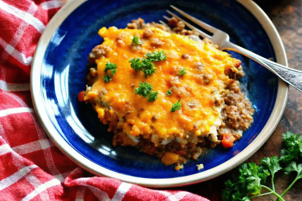Cheesy Keto Ground Beef Casserole Recipe