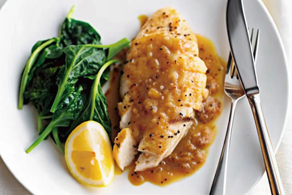 Chicken with Meyer Lemon and Peppercorn Sauce