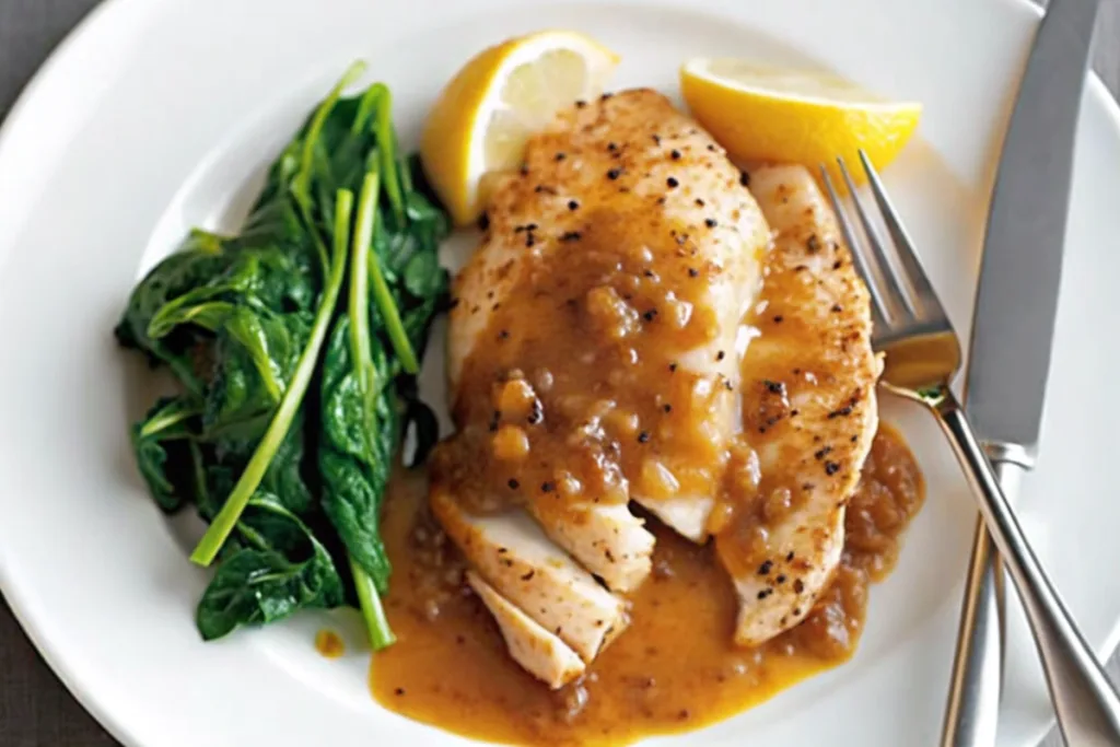 Chicken with Meyer Lemon and Peppercorn Sauce