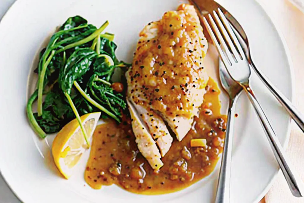 Chicken with Meyer Lemon and Peppercorn Sauce
