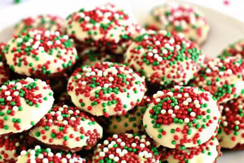 Christmas Cream Cheese Sprinkle Cookies