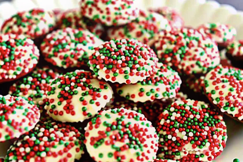 Christmas Cream Cheese Sprinkle Cookies
