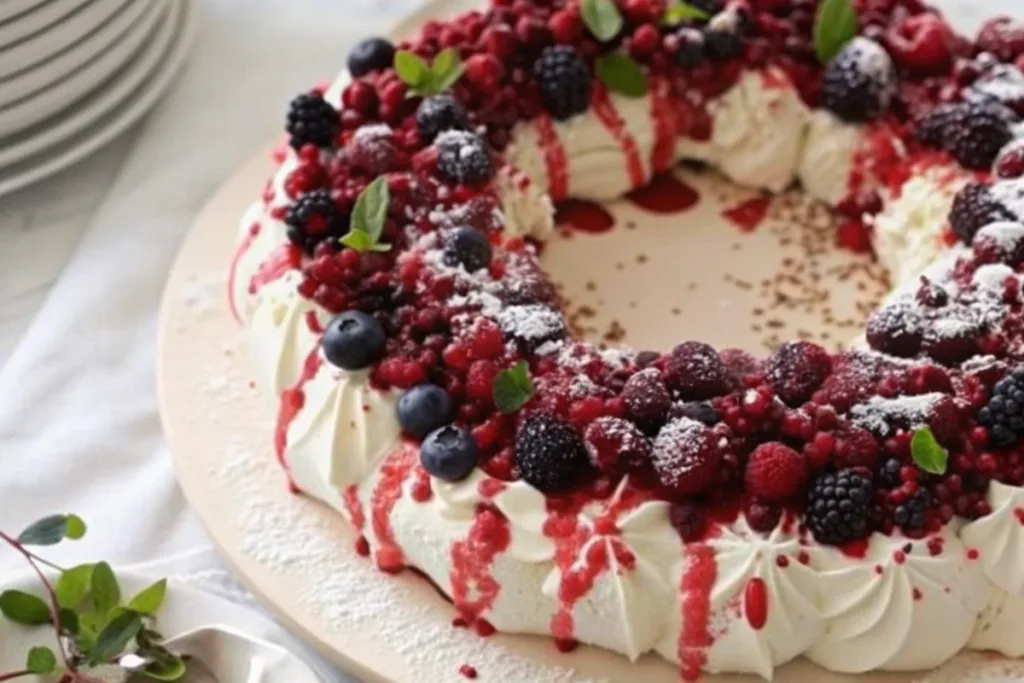 Christmas Pavlova Wreath