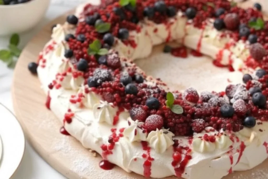 Christmas Pavlova Wreath