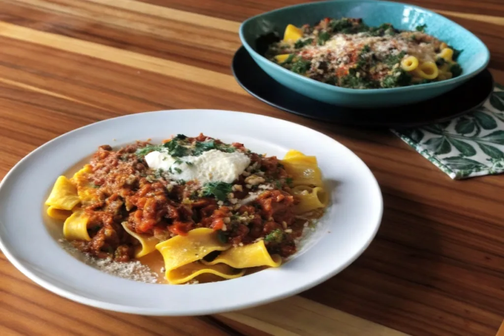 Crock Pot Veal Ragu with Fresh Ricotta