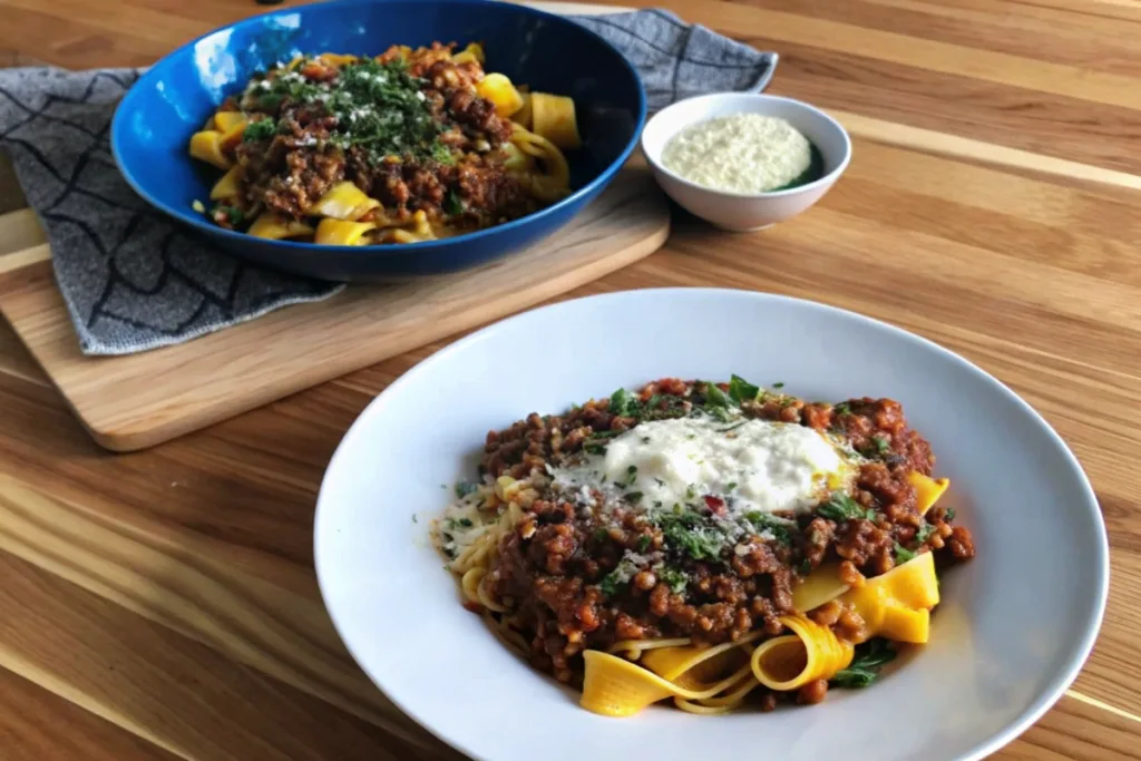 Crock Pot Veal Ragu with Fresh Ricotta