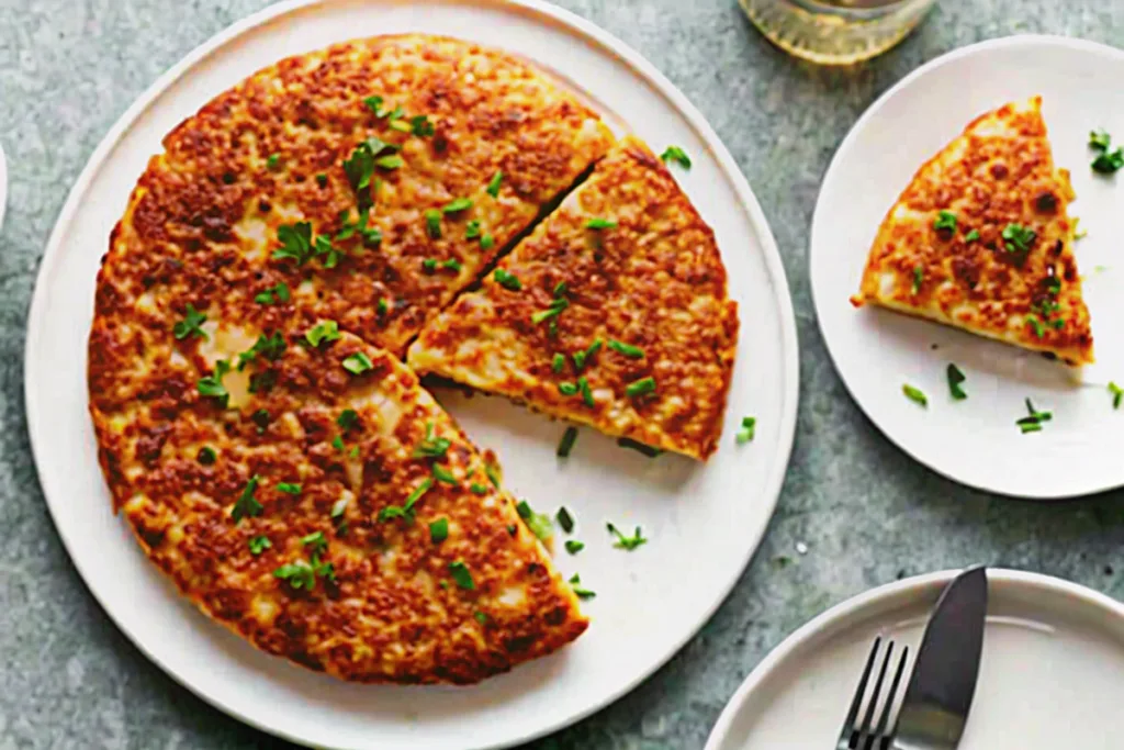 Garlicky Mashed Potato Cake Recipe