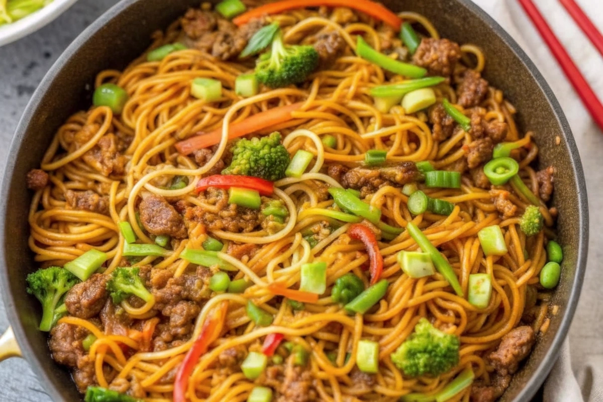 Ground Beef Lo Mein