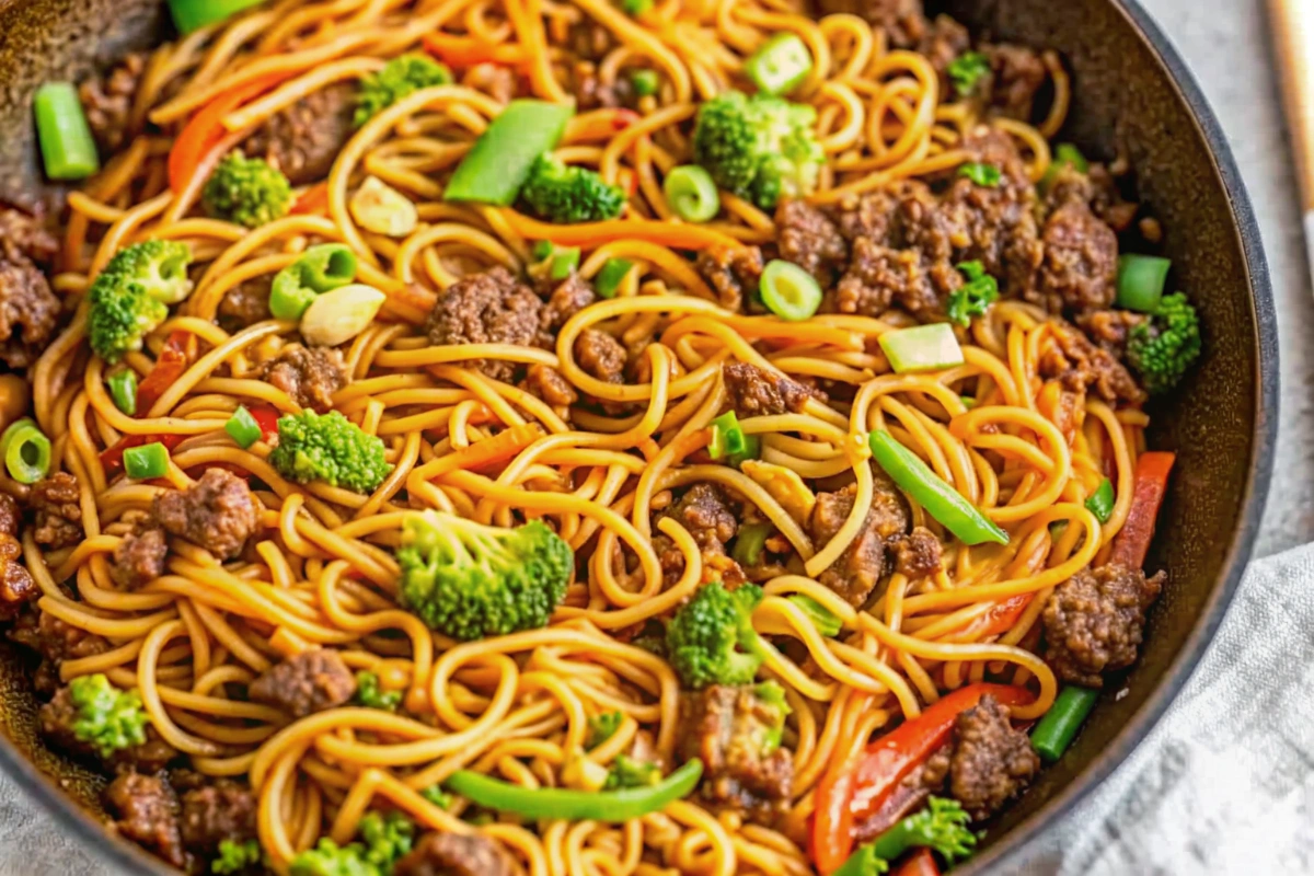 Ground Beef Lo Mein