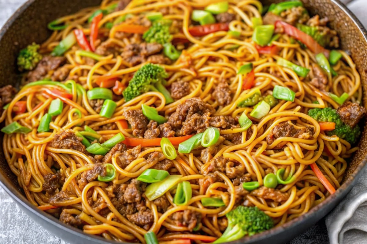 Ground Beef Lo Mein