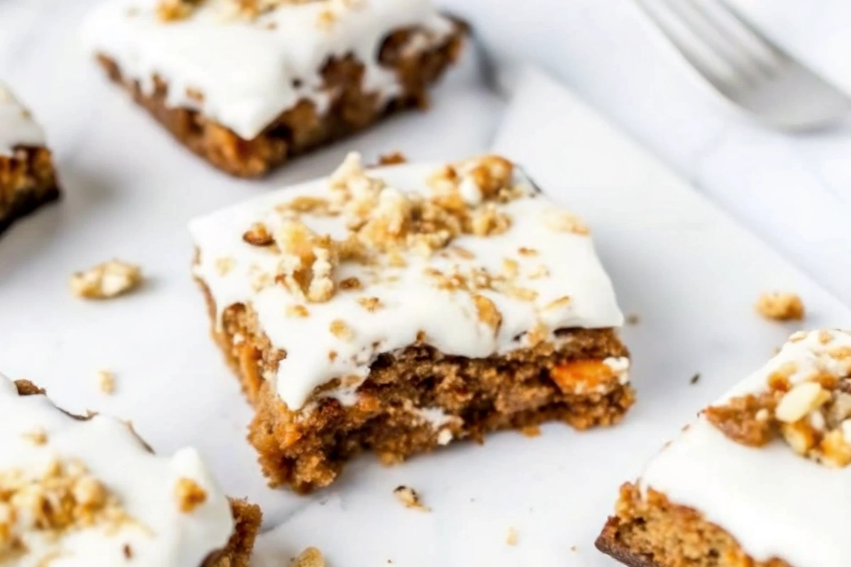Healthy Carrot Cake Bars