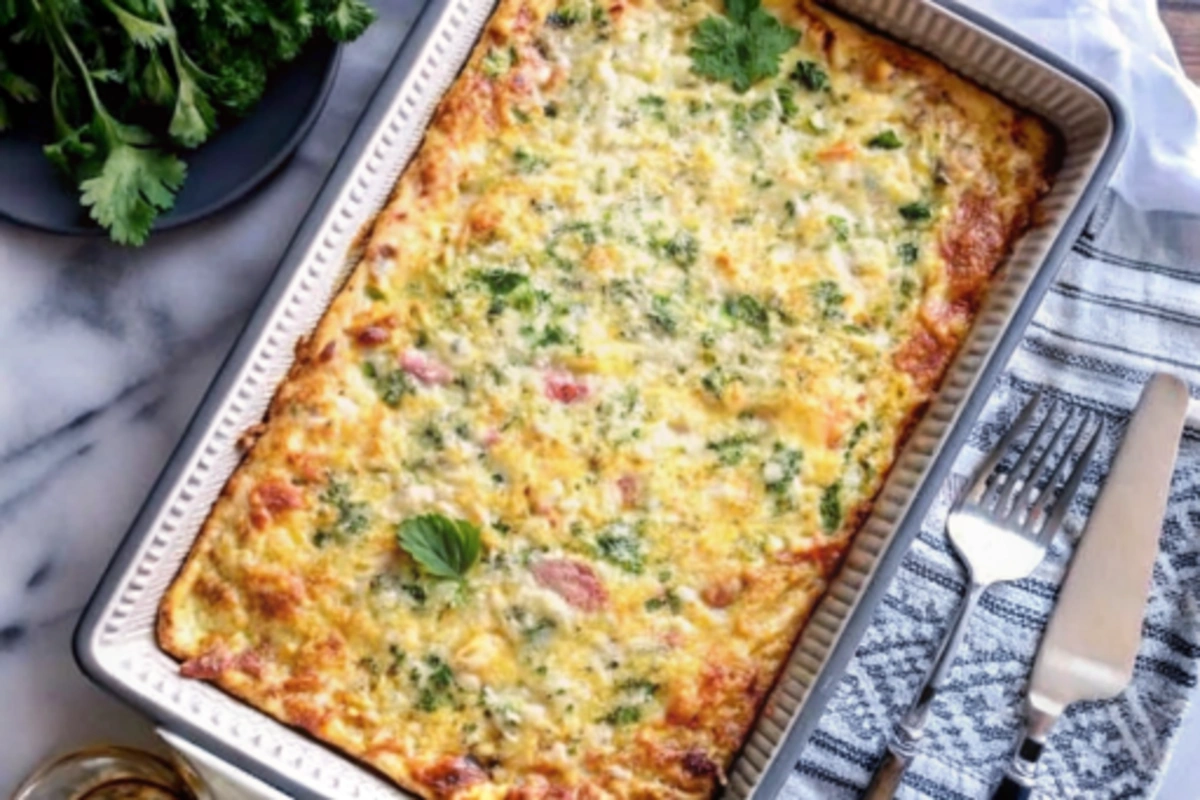 Italian Egg Bake with Prosciutto and Vegetables
