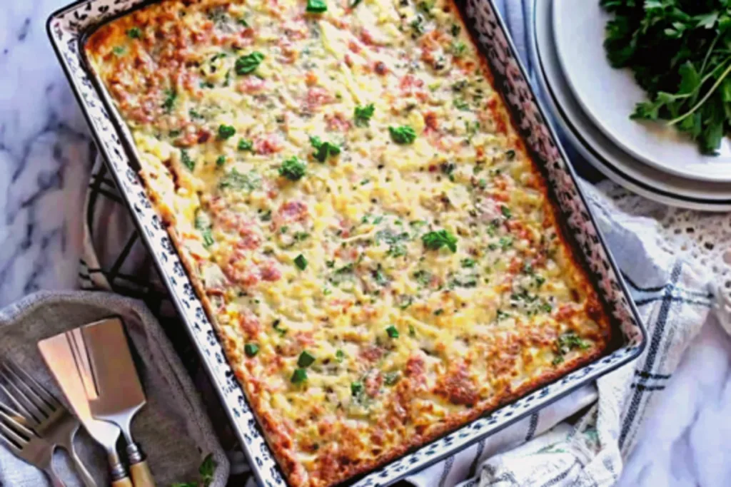 Italian Egg Bake with Prosciutto and Vegetables