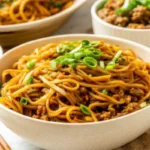 Mongolian Ground Beef Noodles