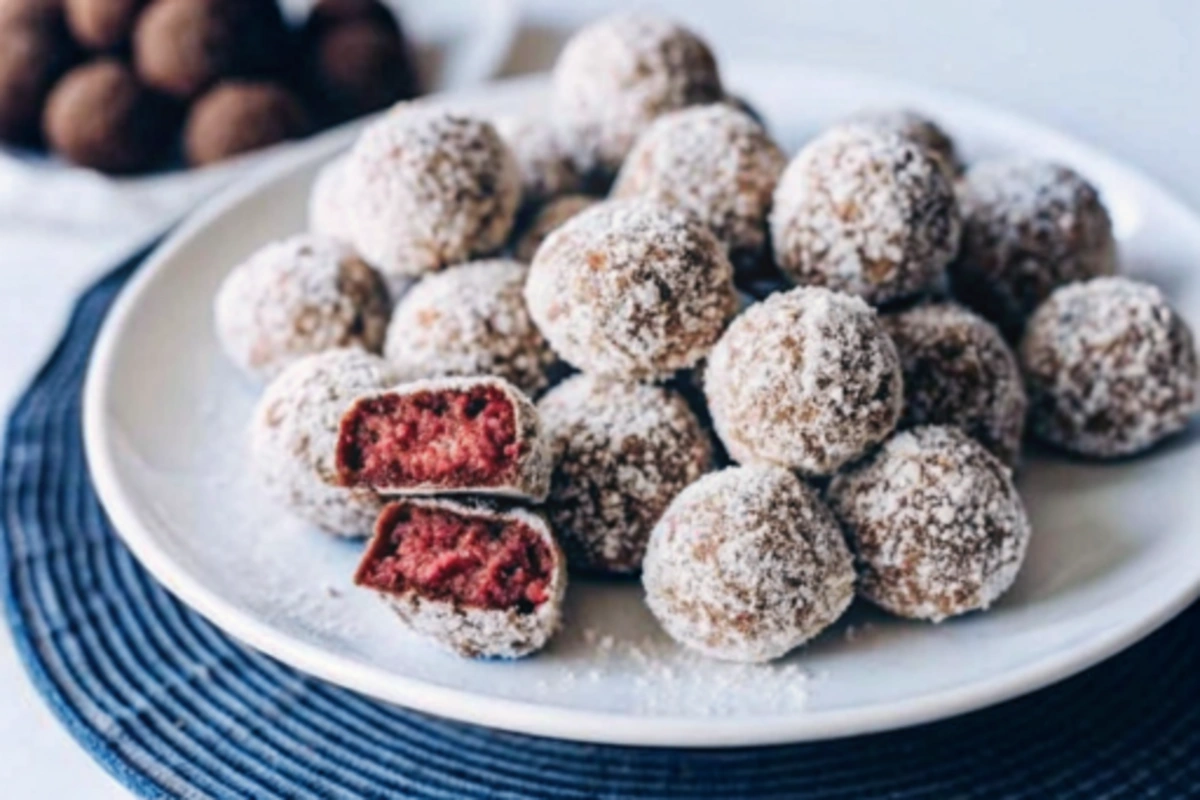 Peppermint Cherry Christmas Balls