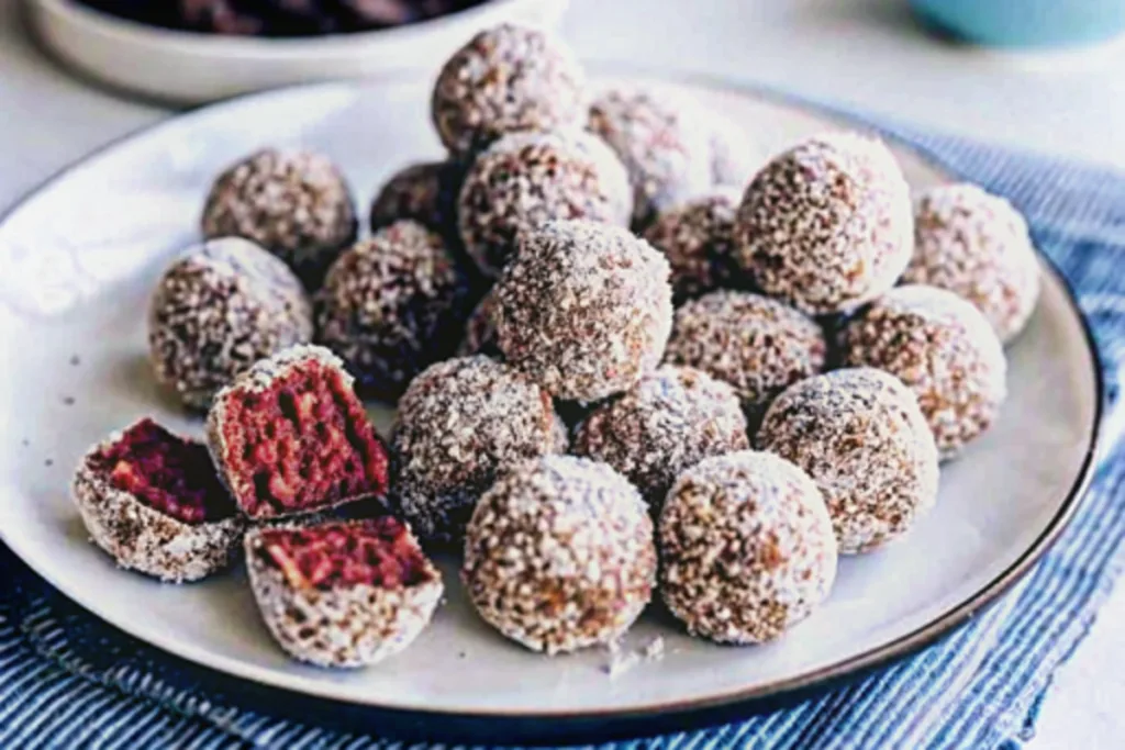 Peppermint Cherry Christmas Balls