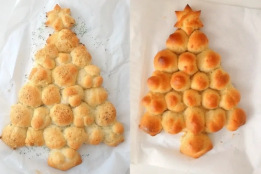 Pull Apart Christmas Tree Cheesy Bread