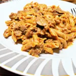 Slow Cooker Ground Beef Stroganoff