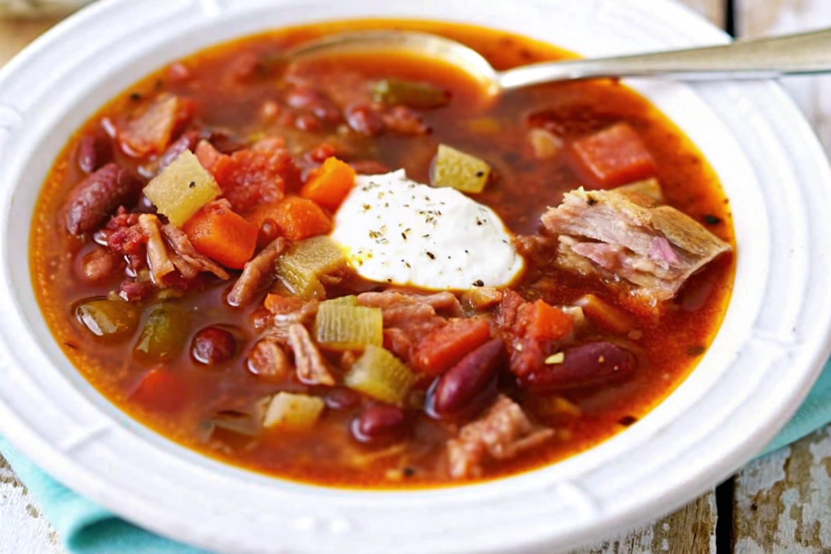 Slow-Cooker Mexican Ham Soup