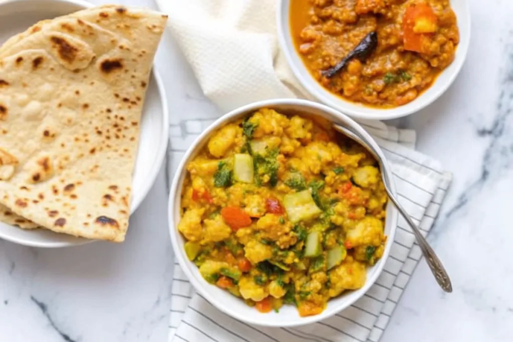 South Indian Vegetbale Kurma with Coconut Sauce