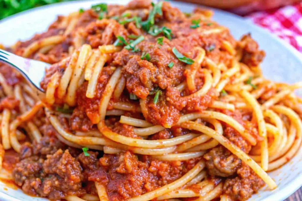 Spaghetti Recipe with Ground Beef