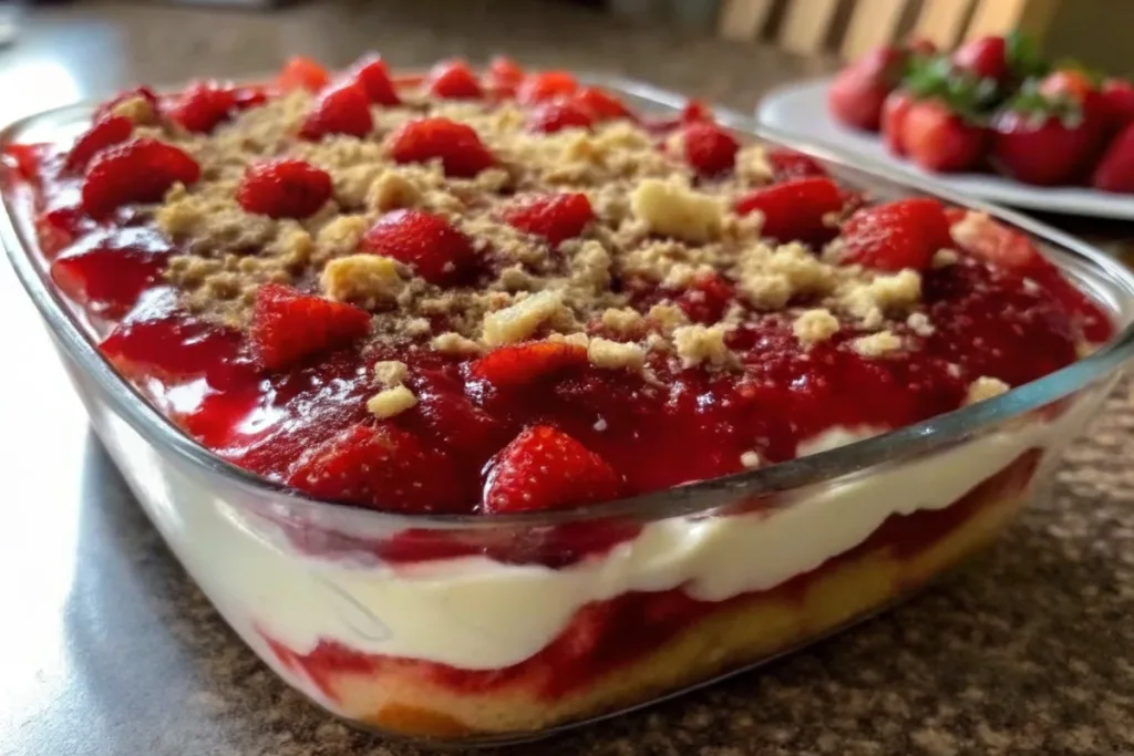 Strawberry Cheesecake Dump Cake