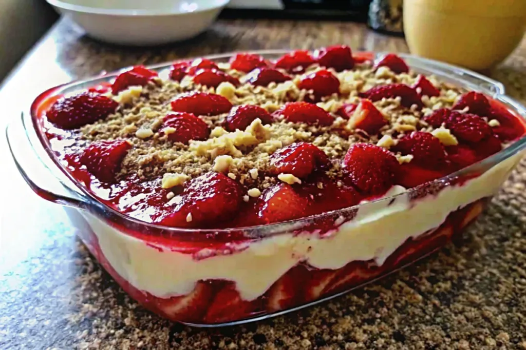 Strawberry Cheesecake Dump Cake