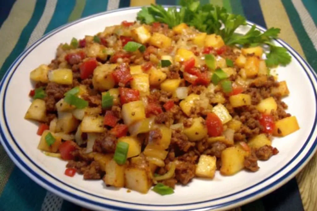 Tex-Mex Ground Beef and Potato Skillet