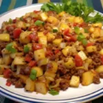 Tex-Mex Ground Beef and Potato Skillet