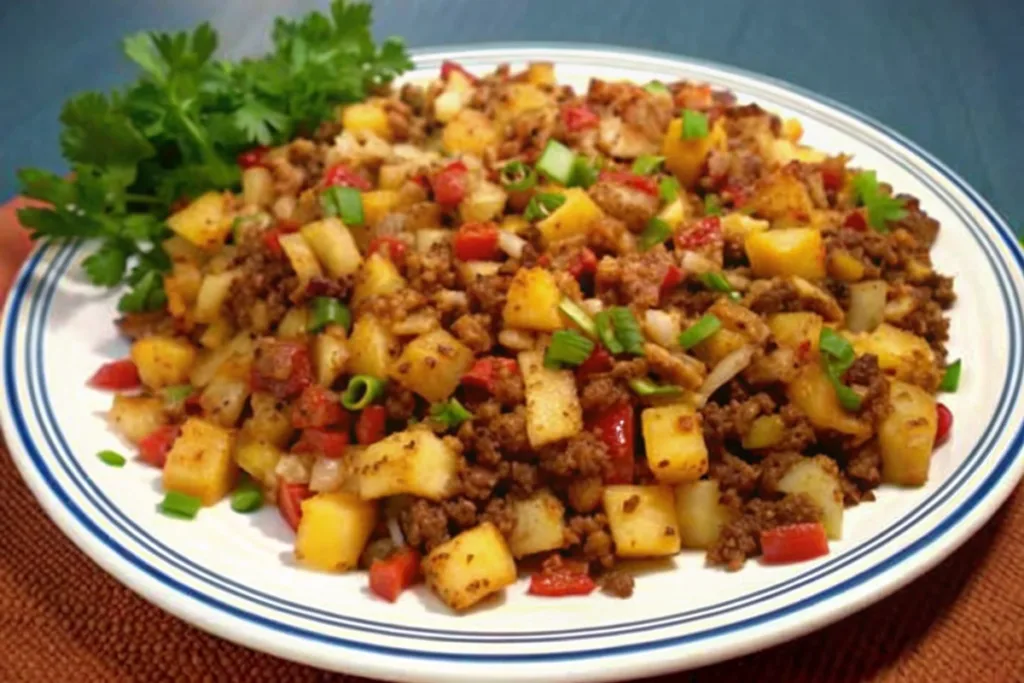 Tex-Mex Ground Beef and Potato Skillet