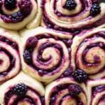 Triple Berry Sweet Rolls with Meyer Lemon Glaze