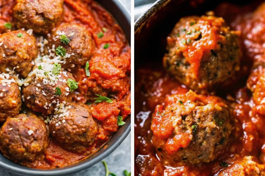 Baked Meatballs with Marinara Sauce