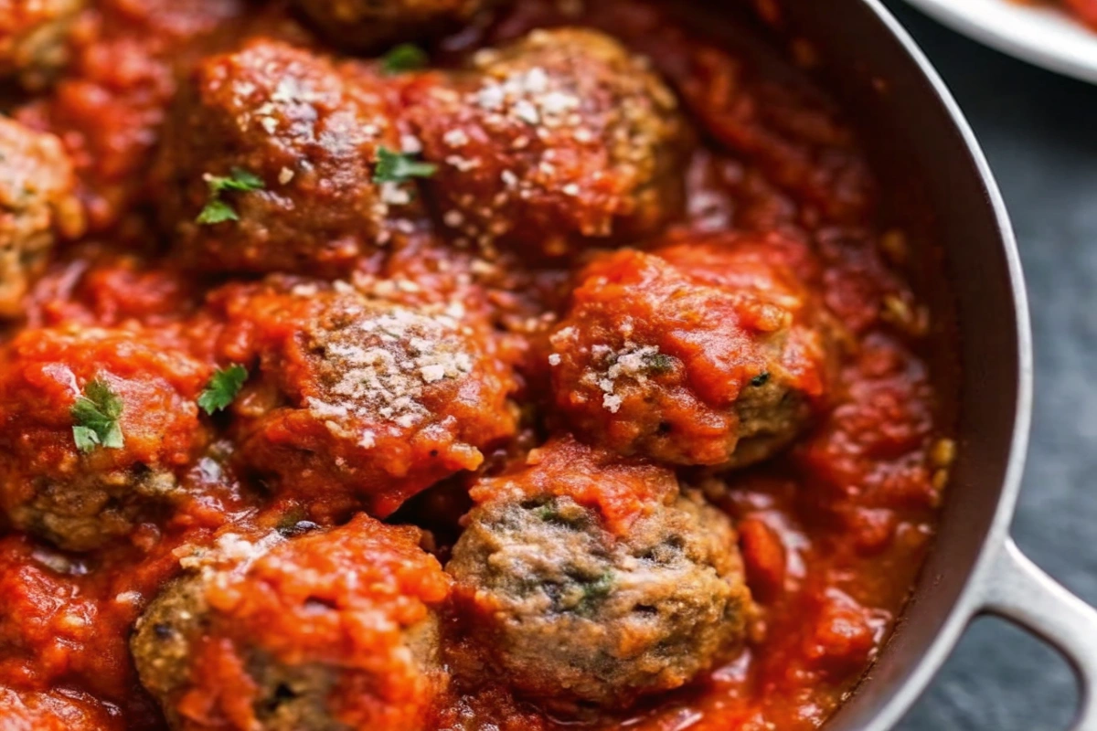 Baked Meatballs with Marinara Sauce