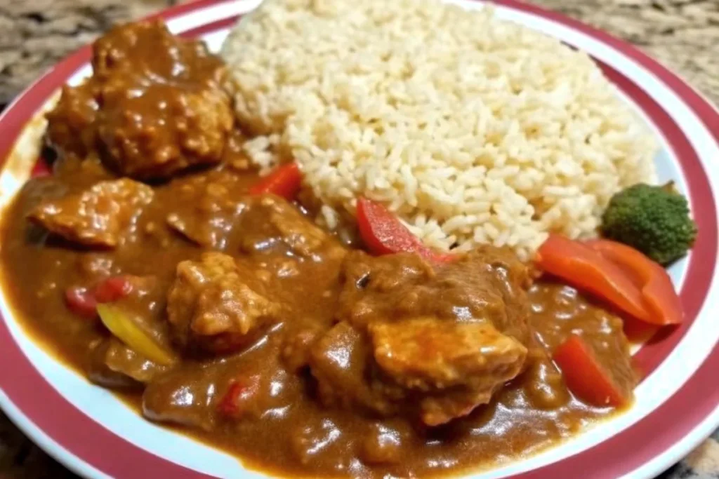 Chicken Mole with Rice for Dinner