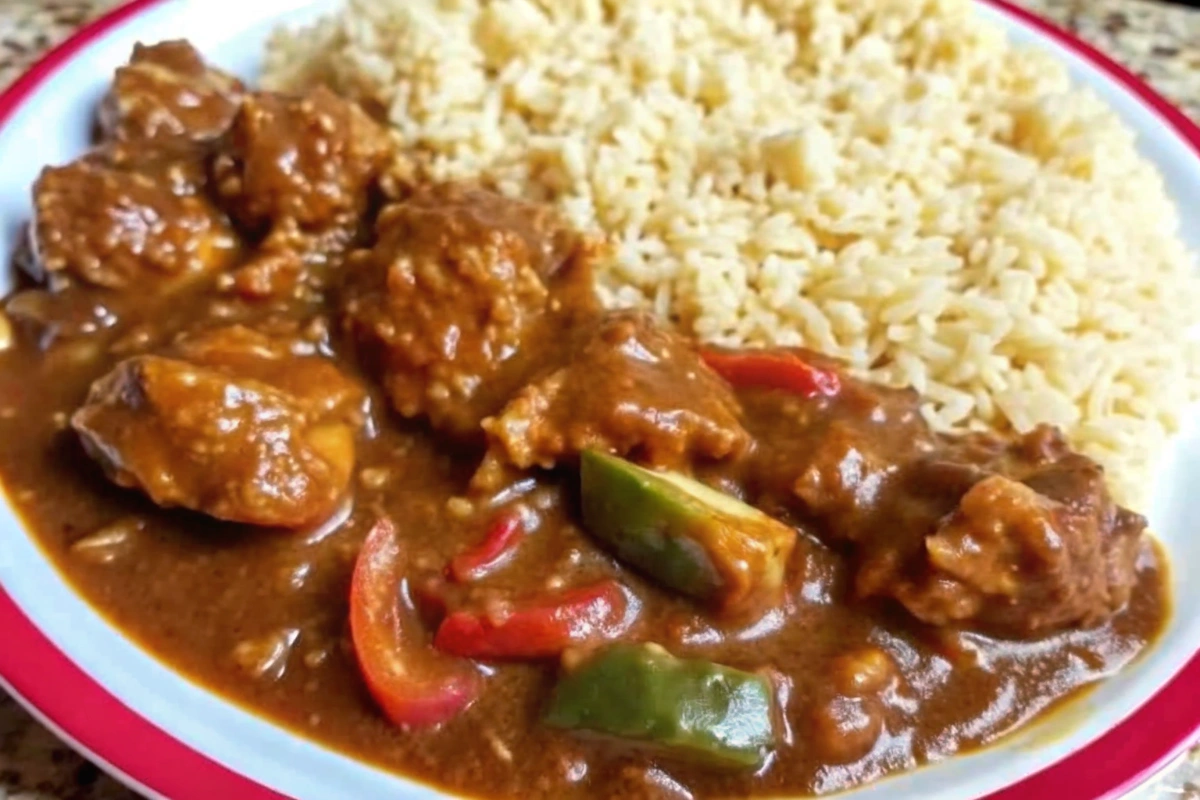 Chicken Mole with Rice for Dinner