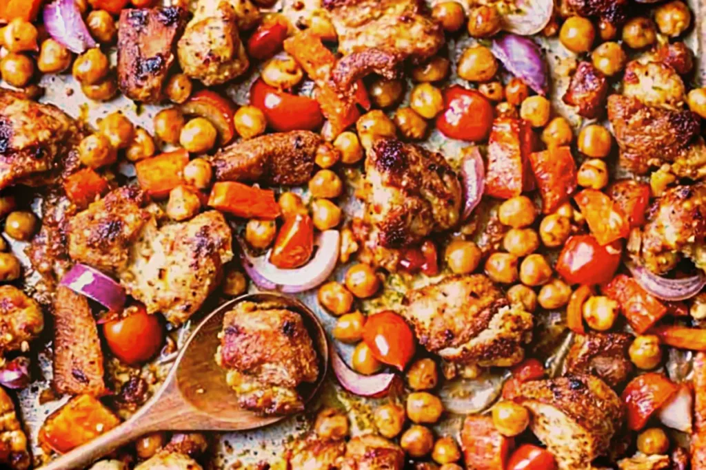 Chicken Shawarma Sheet Pan Dinner