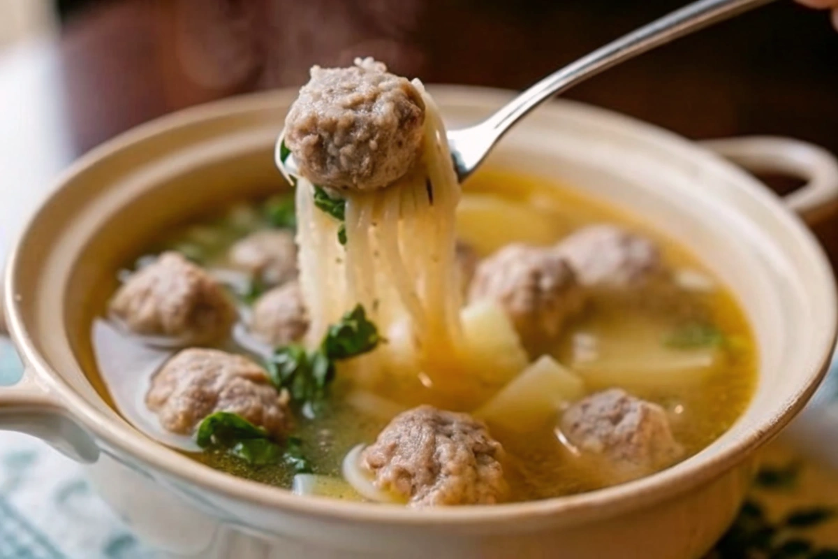 Chinese Winter Melon Soup with Meatballs