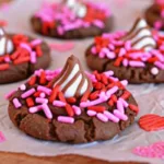 Chocolate Valentine's Day Cookies with Sprinkles