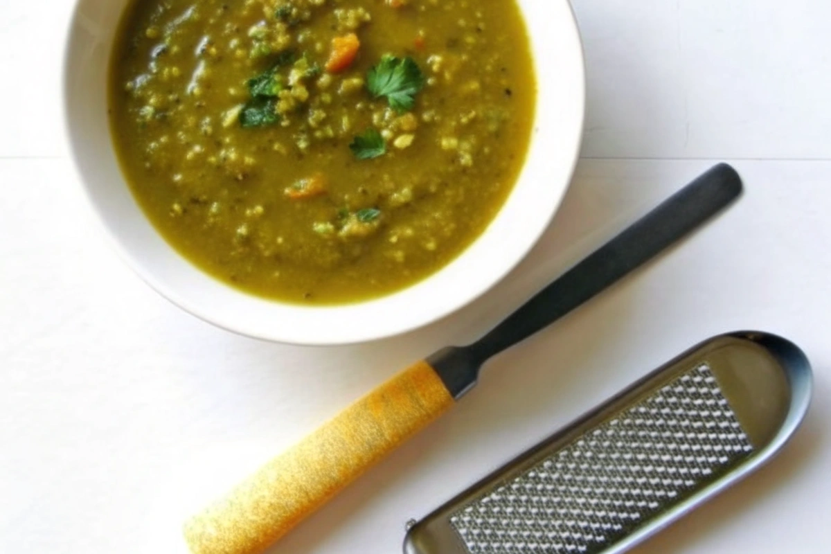 Creamy Split Pea Soup with Meyer Lemon