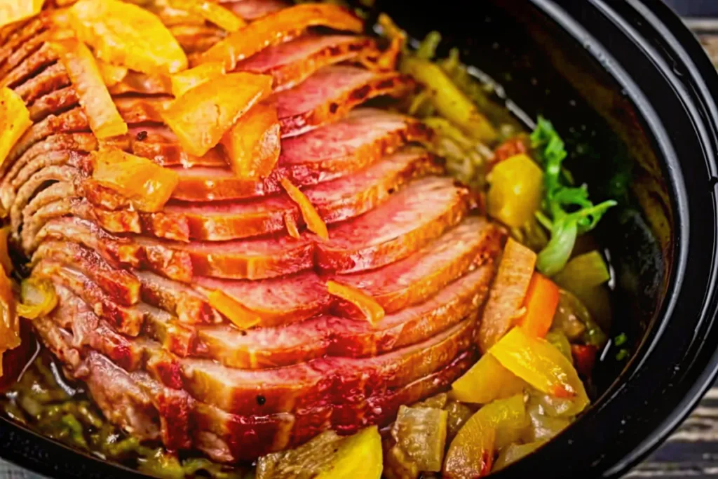 Crock Pot Brown Sugar Pineapple Ham
