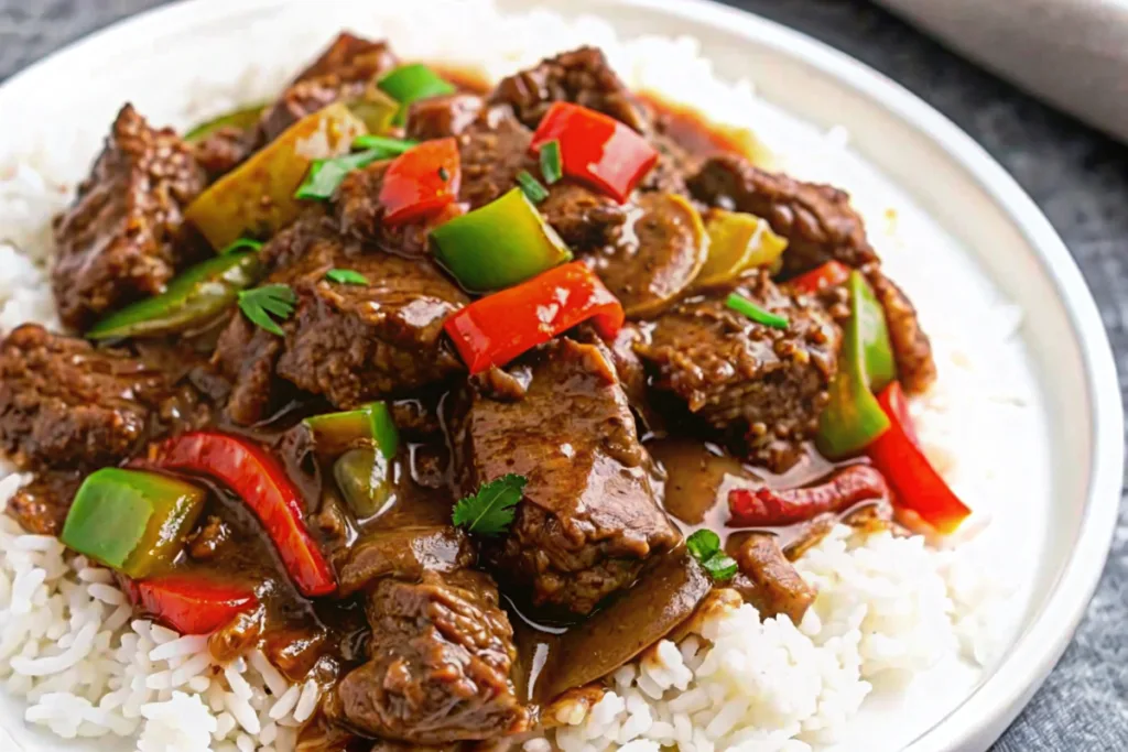 Crock Pot Pepper Steak