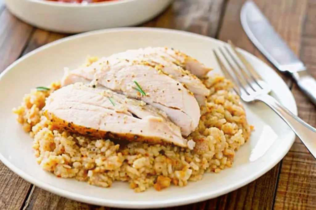 Crock Pot Whole Chicken and Rice Dinner