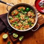 One-Pot Chicken Thighs with Cilantro Rice and Beans