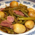 Slow Cooker Green Beans and Ham and Potatoes
