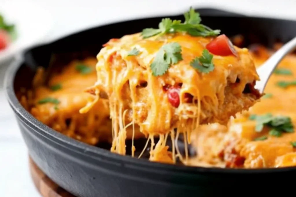 Ultimate Slow Cooker Chicken Enchilada Casserole