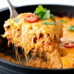 Ultimate Slow Cooker Chicken Enchilada Casserole
