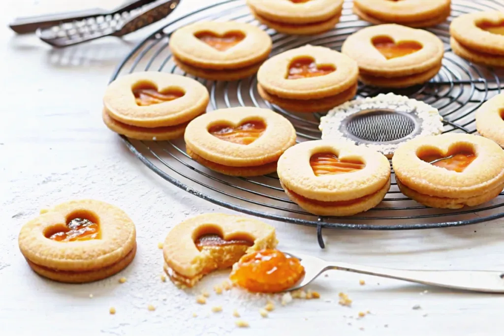 Valentine's Day Sweet Apricot Heart Cookies