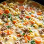 Winter Comfort Creamy Sausage Pasta Soup